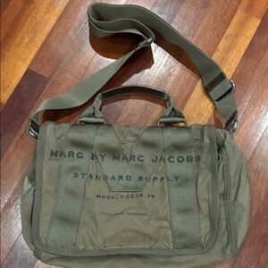 Marc by Marc Jacobs Green Messenger Bag with Adjustable Strap